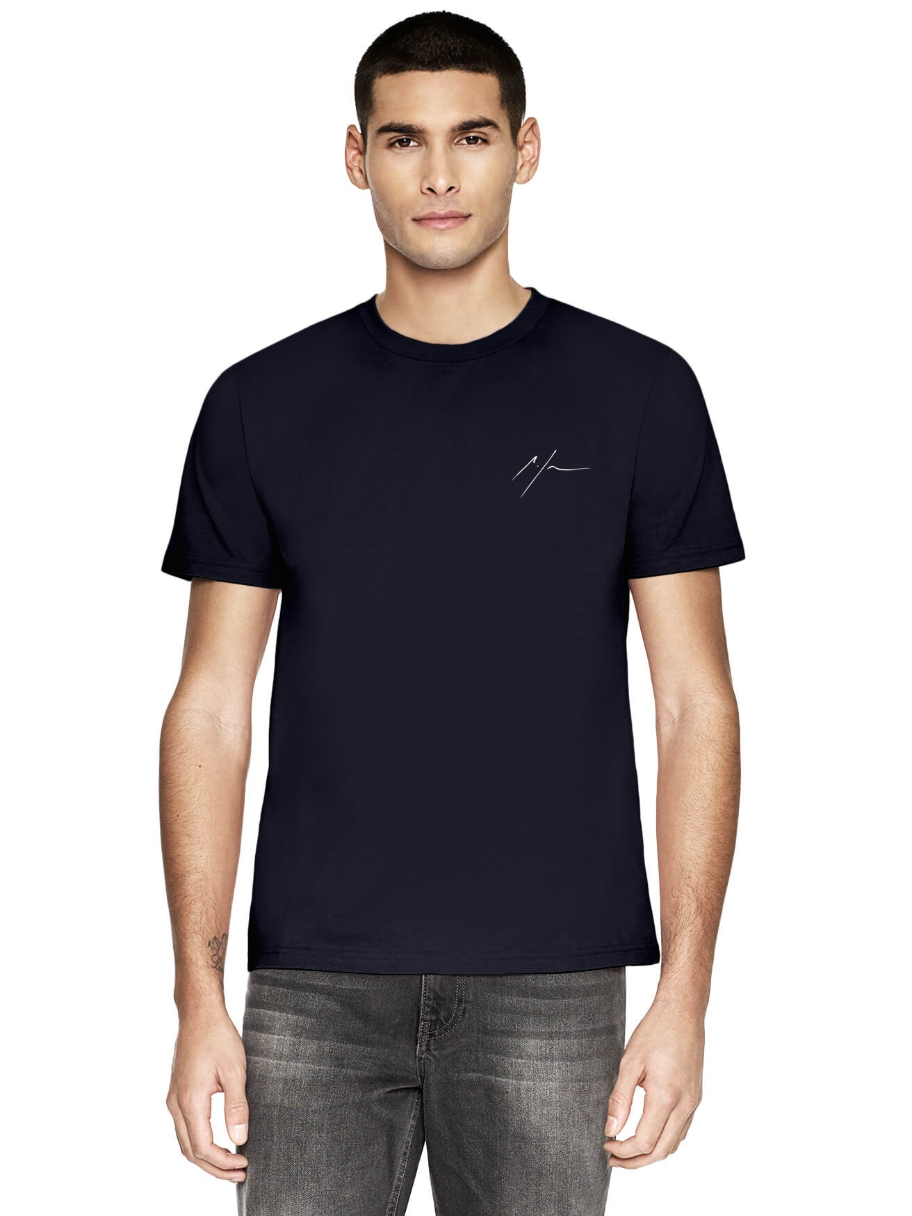 'Countercurrent' Unisex Navy Tee (BACK)