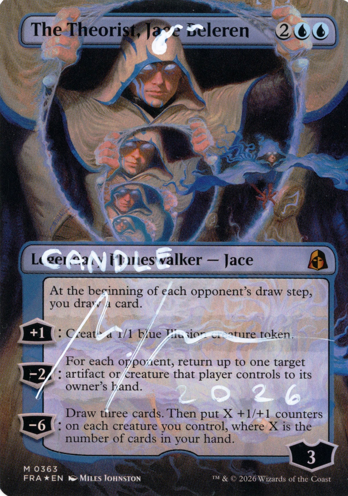 Signed foil front of the Candle artist proof